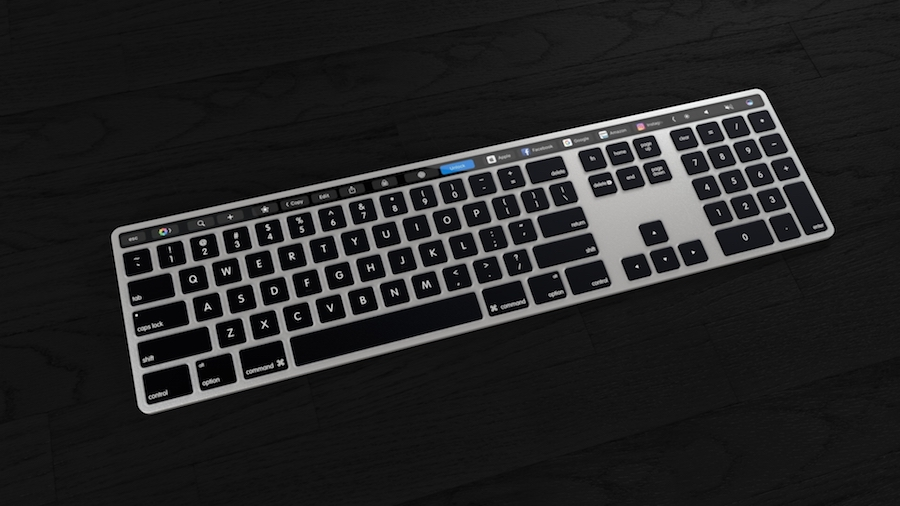 Nouveau concept de clavier (étendu) pour Mac avec Touch Bar intégrée