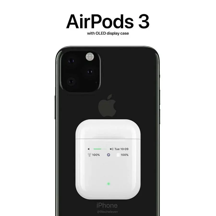 Concept : et si le boîtier des AirPods 3 avait un écran OLED