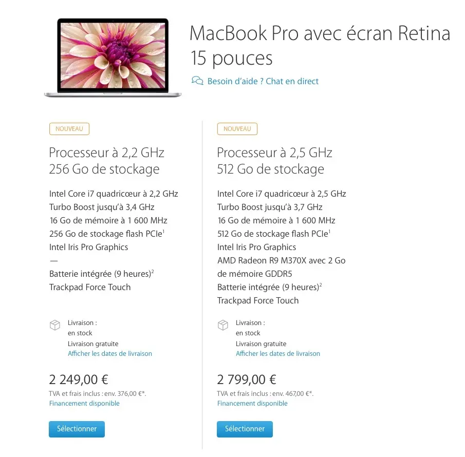 Acheter  MacBook Pro - Guide d'achat MacBook Pro