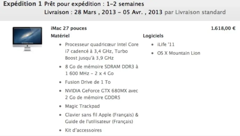 Les iMac sont également disponibles pour les employés Apple France