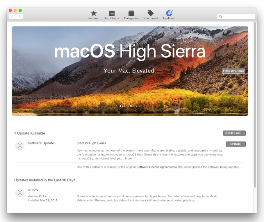 Apple "force" l'installation de macOS High Sierra sur les anciens Mac