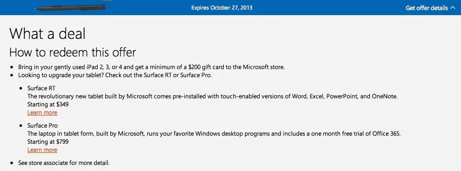 Aux USA, Microsoft reprend les anciens iPad 200$ contre une Surface