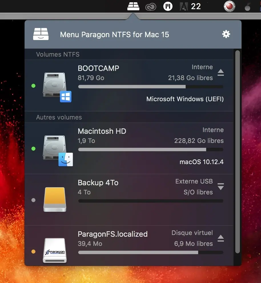 Test de Paragon NTFS 15 pour Mac, pour écrire sur des partitions Windows (NTFS)