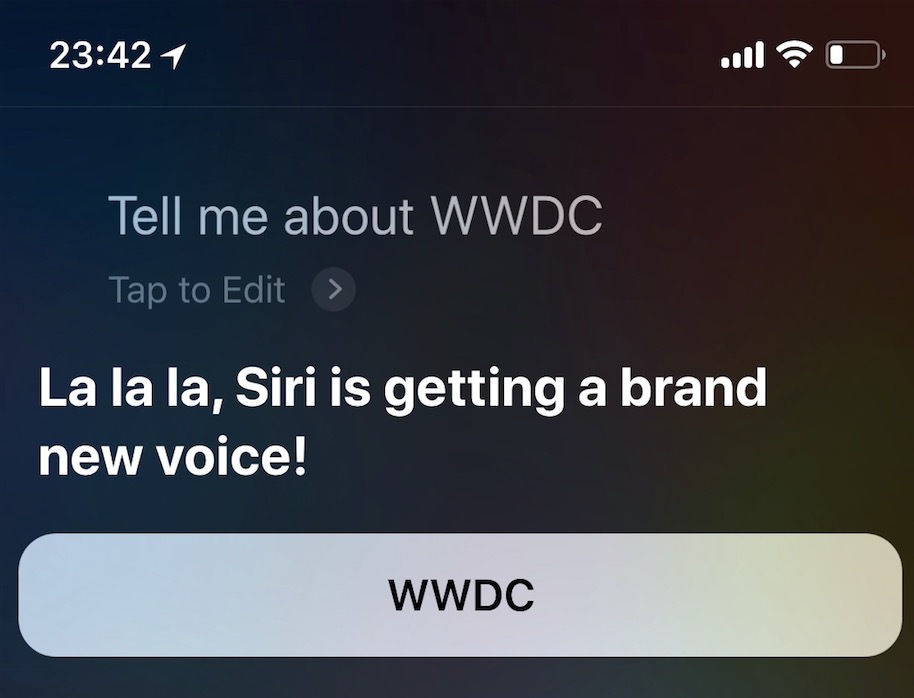 L'image de la nuit : un nouveau Siri à la WWDC ?