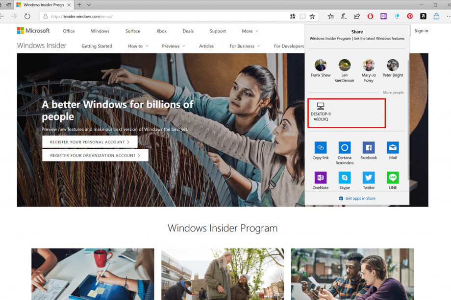 Microsoft prépare son AirDrop pour Windows 10