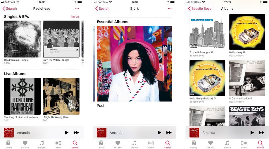 Un meilleur classement des albums, singles et EP dans les bacs d'Apple Music