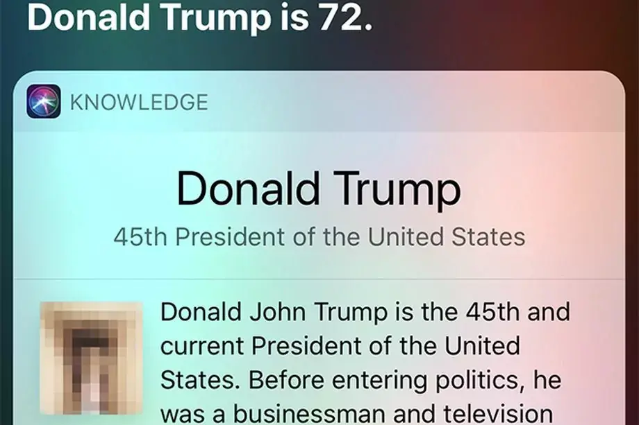 Insolite : quelle image a utilisé Siri pour représenter Donald Trump ?