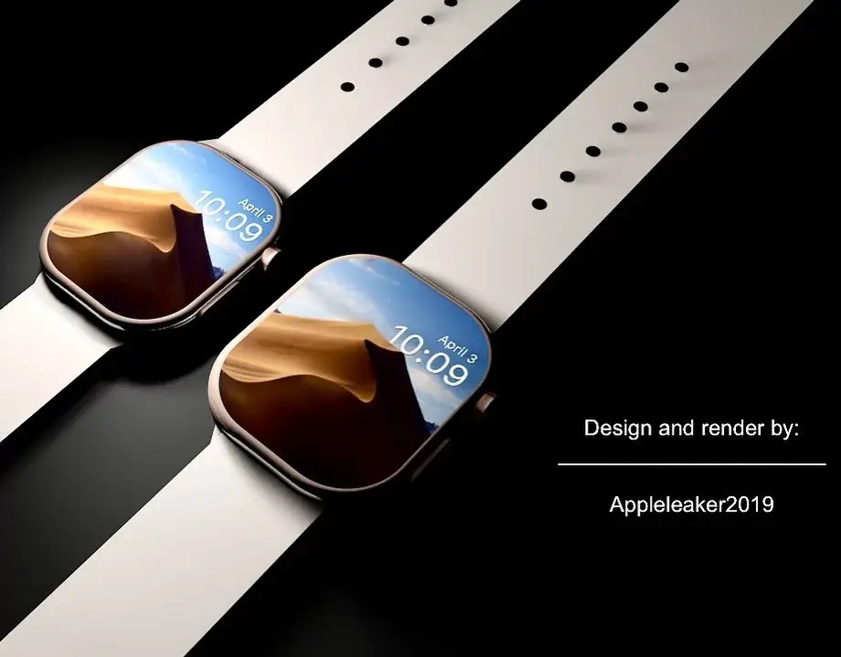 Concept : une Apple Watch Series 5 ni ronde, ni carrée, noir profond ou or 18 carats