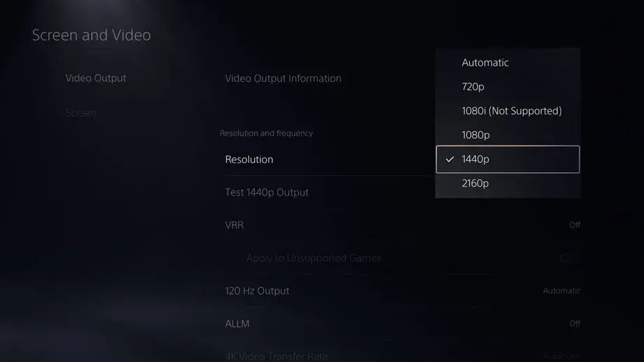 La PlayStation 5 prend en charge les moniteurs 1440p (en bêta)