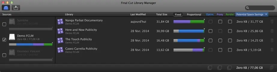 Final Cut Library Manager libère de la gestion des bibliothèques FCPX