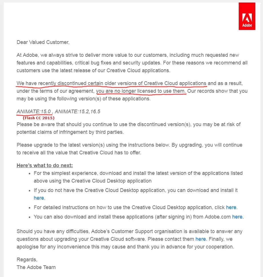 Adobe fait du ménage au niveau du Creative Cloud (poursuites aux USA, promos en France)