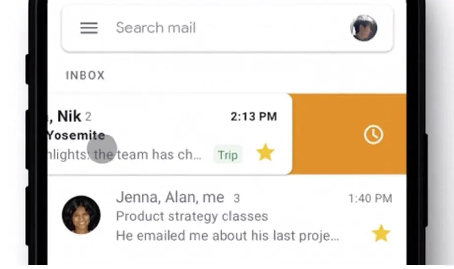 Gmail : de nouveaux gestes arrivent sur iOS