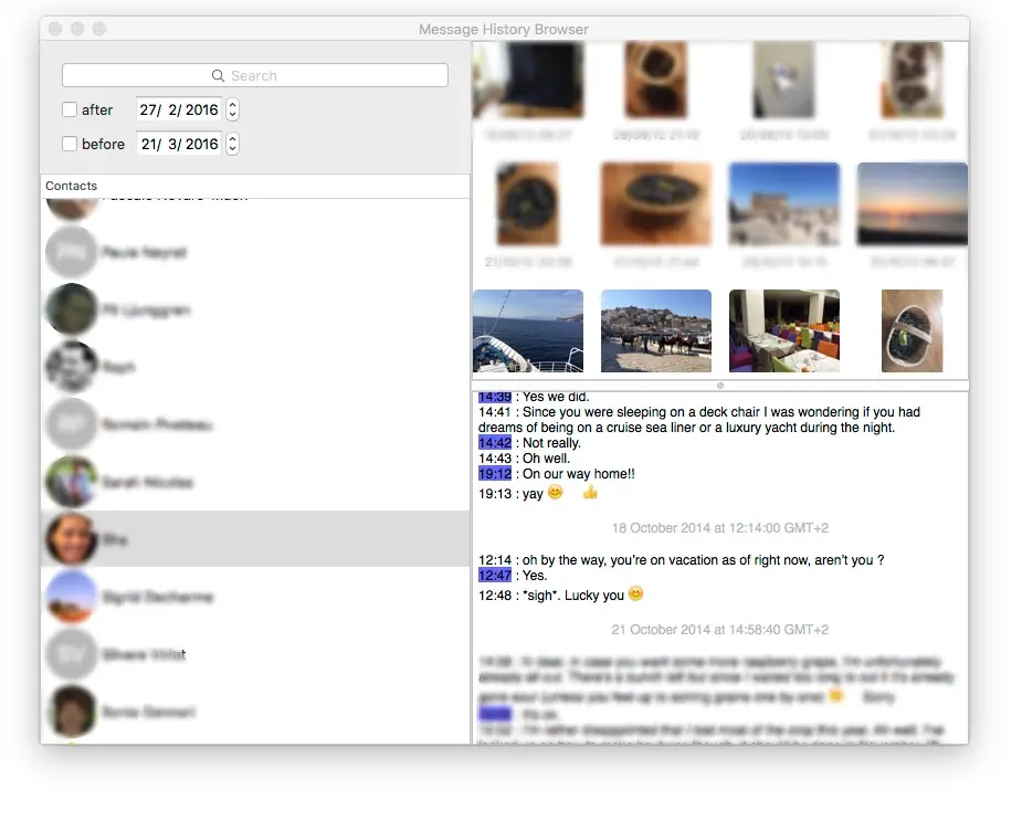 Une app pour rechercher plus facilement dans son historique Message.app (OS X)