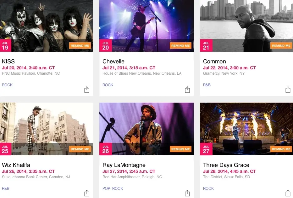 Yahoo! diffusera en direct un concert gratuit par jour pendant un an