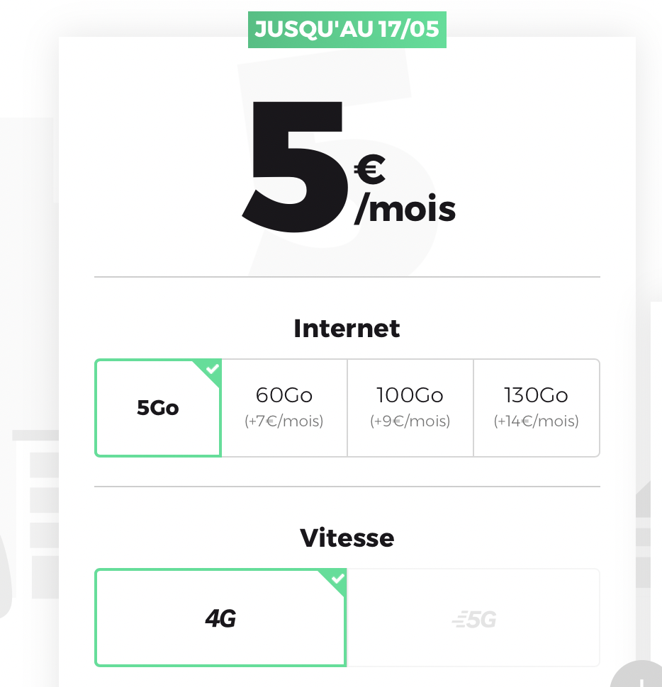 SFR RED : forfait 60Go à 12€, 130Go 4G à 19€ / 5G à 24€