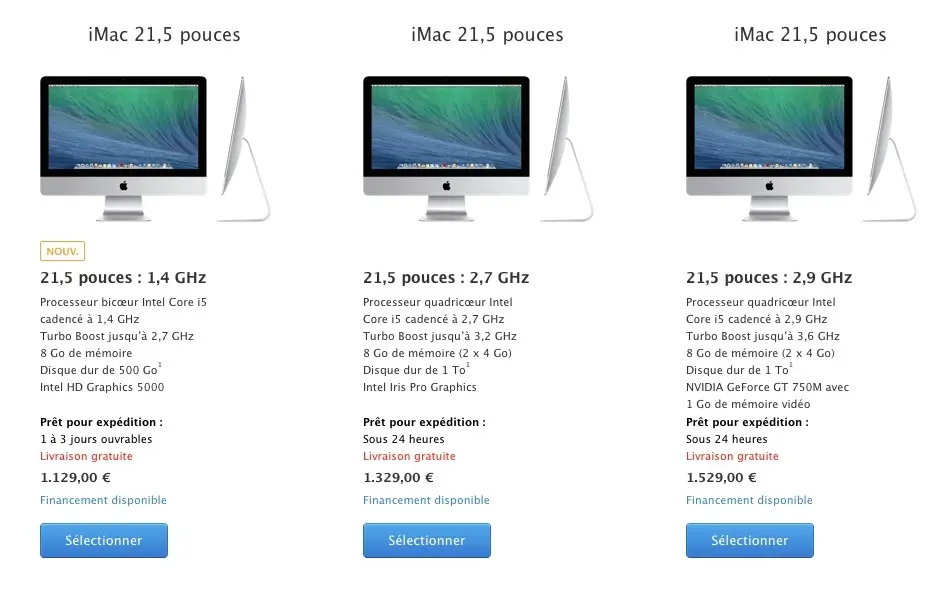 En Belgique, l'iMac "low cost" est vendu 30€ plus cher qu'en France