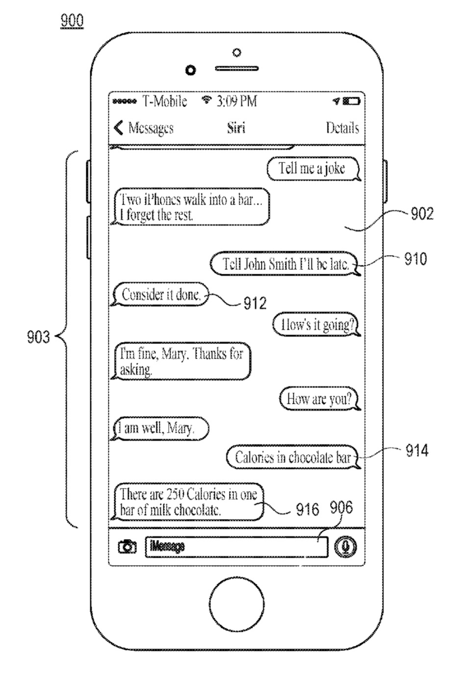 Un nouveau brevet invite Siri dans les iMessages