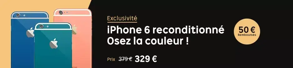 Bon plan : un iPhone 6 (refurb) avec des couleurs inédites (bleu, vert) à 314€