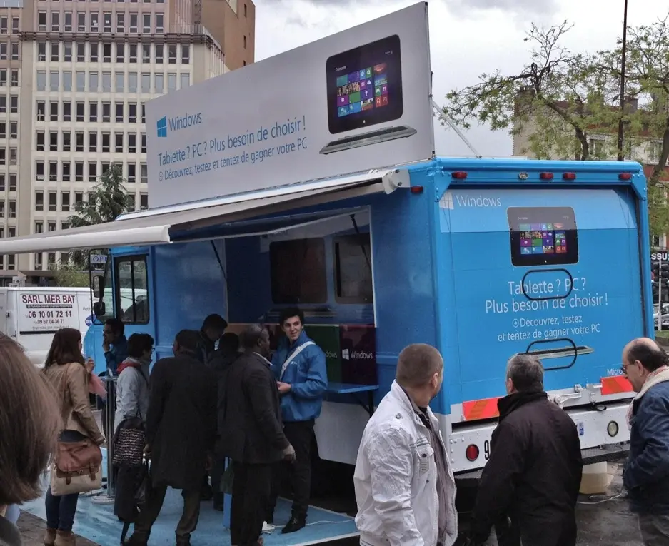 La baraque à frites de Microsoft faisait étape à Montreuil