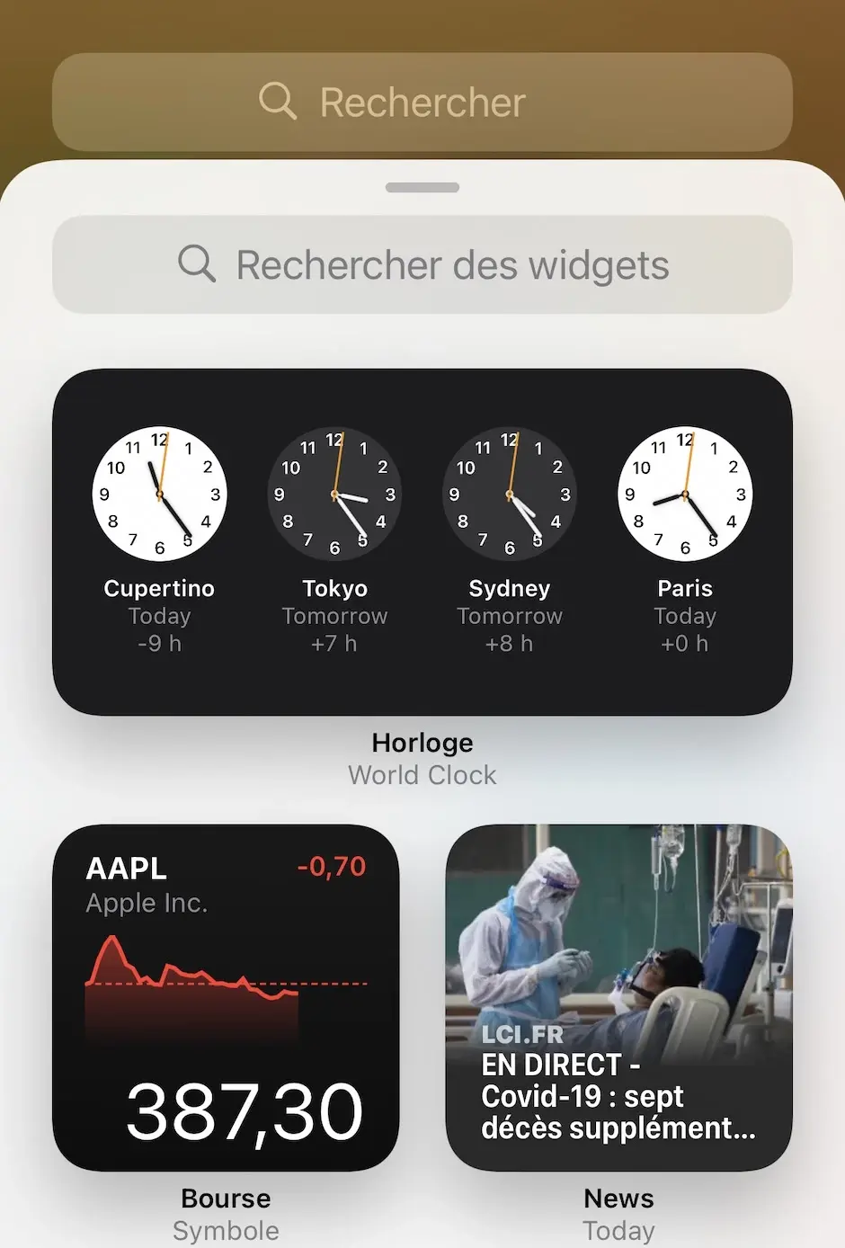 Les nouveautés d'iOS 14 beta 3 : nouvelle icône musique, widget horloges etc.