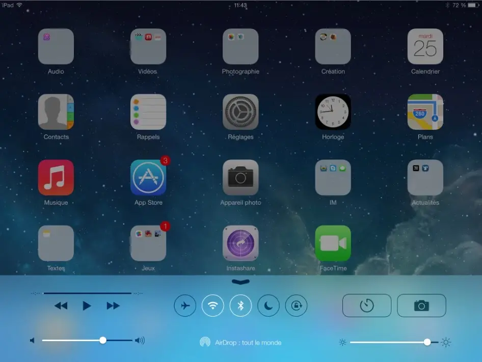 iOS 7 bêta 2 sur iPad, le tour en vidéo