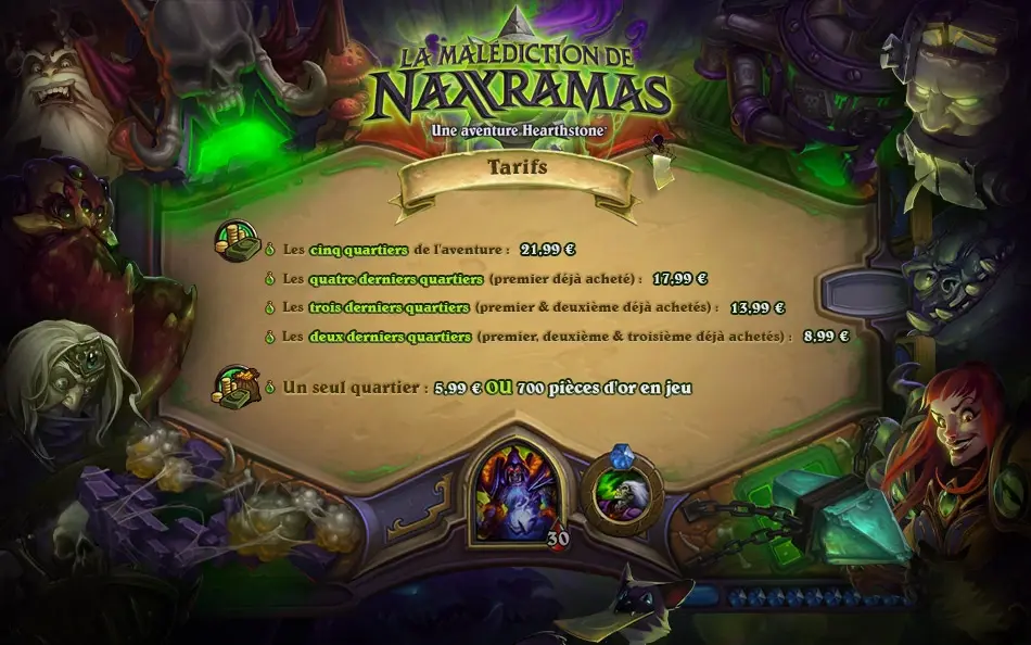 Hearthstone : La Malédiction de Naxxramas est disponible gratuitement sur iPad et Mac