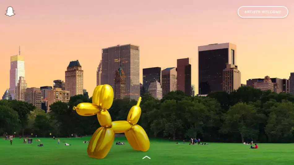 Snapchat va lancer des filtres avec l'artiste, Jeff Koons (c'était un secret, mais c'est raté)