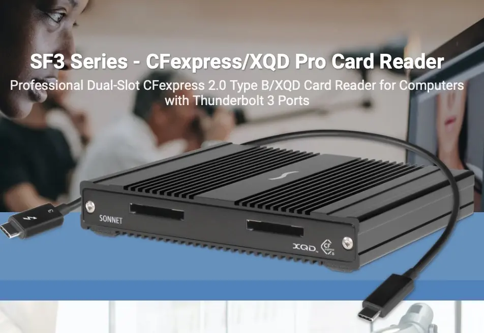 Sonnet lance un double lecteur CFexpress / XQD en Thunderbolt 3 (vidéo)