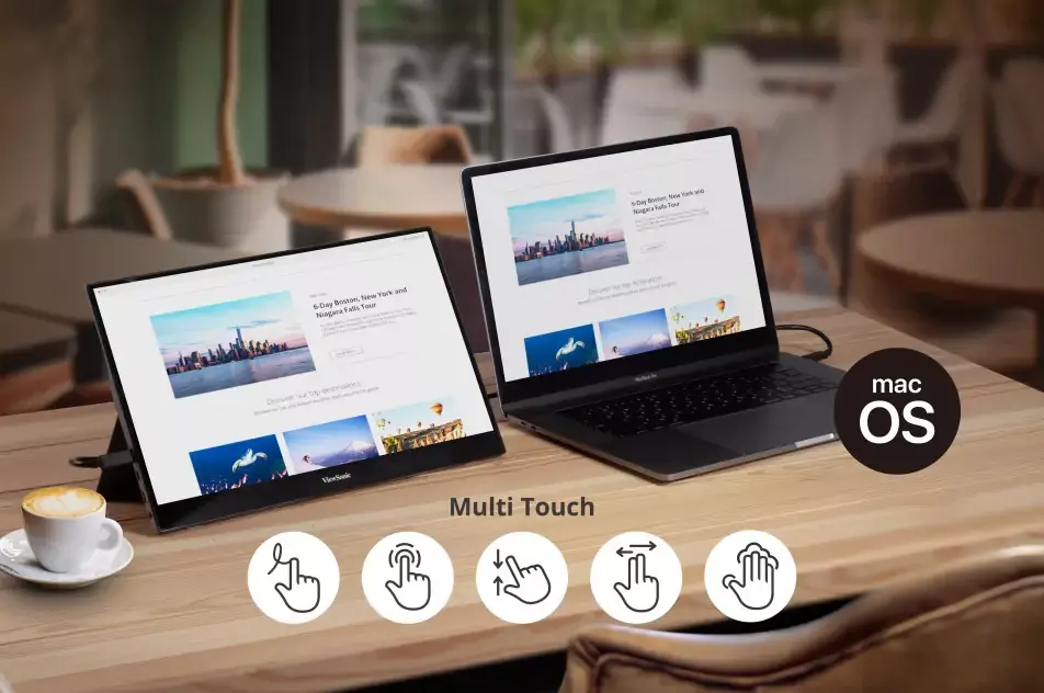 Les Mac gèrent le tactile multitouch des moniteurs ViewSonic TD