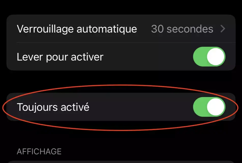 iPhone 14 Pro : comment désactiver l'écran toujours allumé