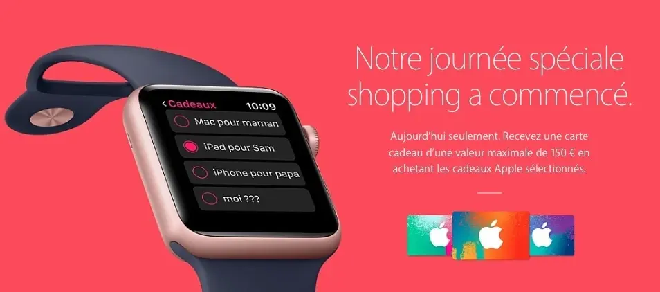 #BlackFriday : Apple lance sa "journée shopping" avec des cartes cadeau