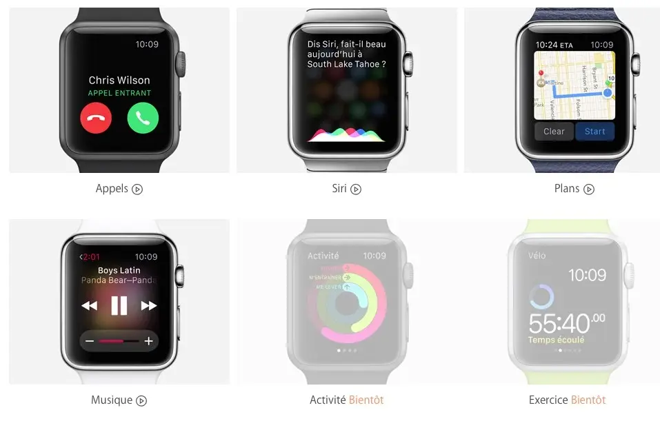 Les 4 nouvelles vidéos de l'Apple Watch sont disponibles en français