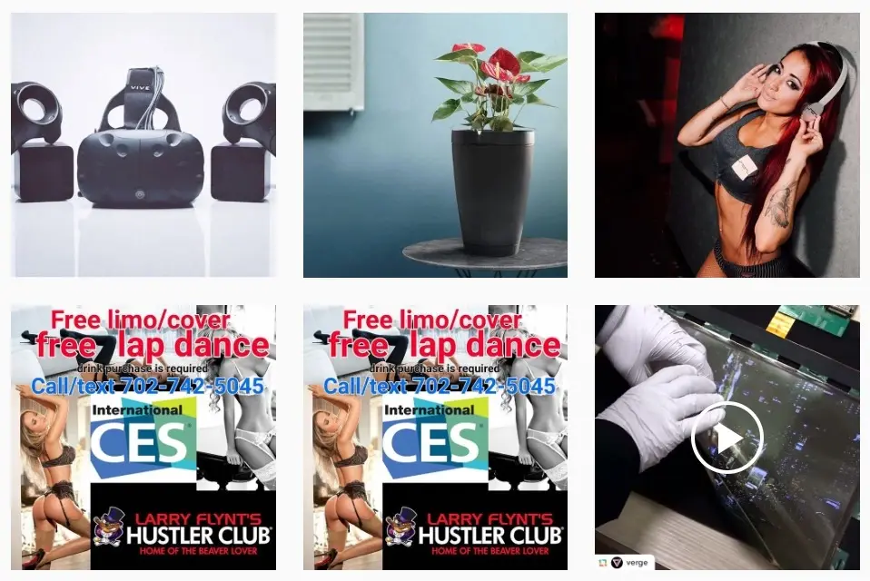 Quand des clubs de strip-tease parasitent le hashtag #CES2016