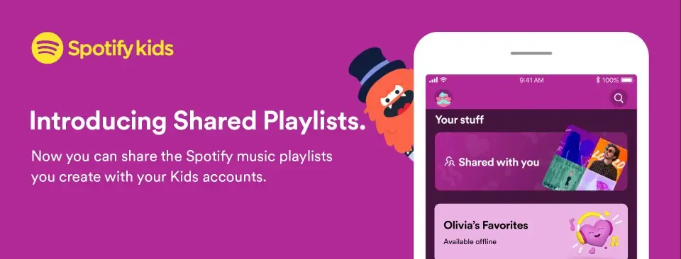 L'App Spotify Kids accueille les listes de lecture partagées