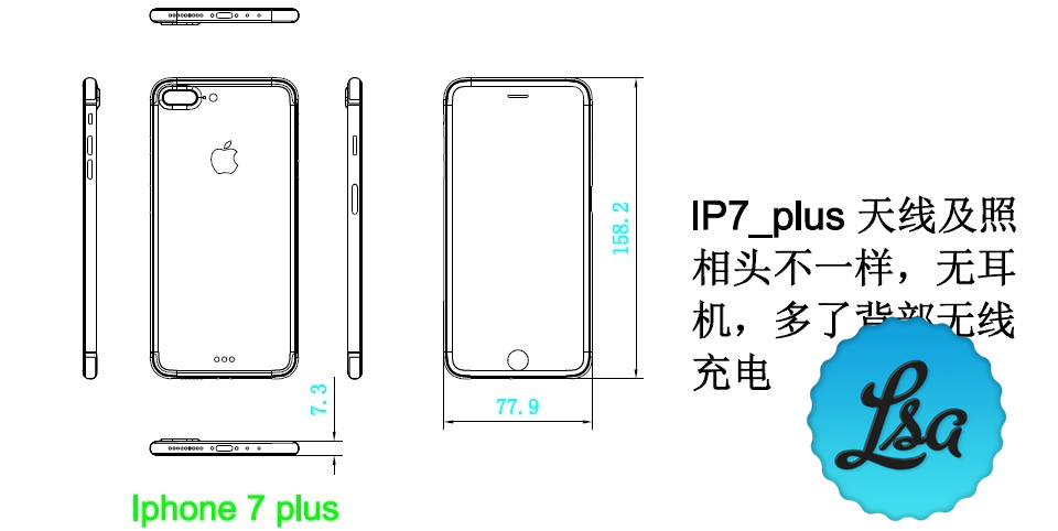 iPhone 7 : de nouveaux schémas confirment les dimensions des 2 appareils