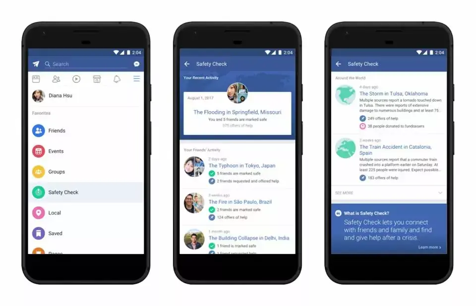 Safety Check devient une fonction permanente de Facebook