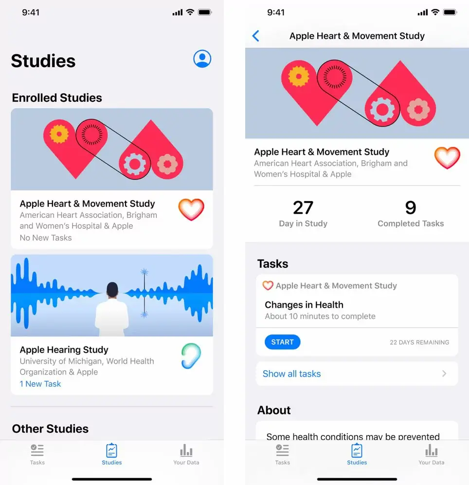 Santé : Apple met à jour son App Research pour tenir compter du #covid19