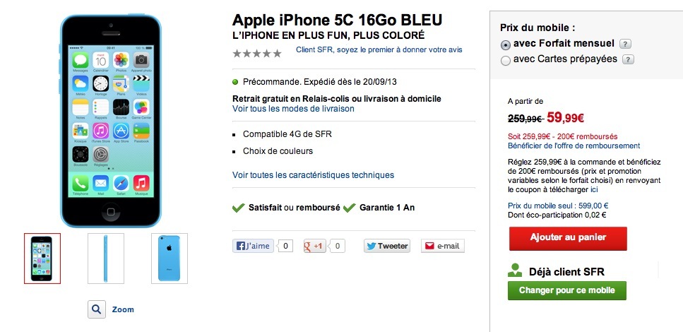 Au tour de SFR, avec un coupon de 200 € cette fois, à partir de 59,99 €