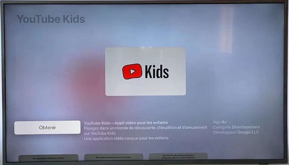 L'App YouTube Kids est désormais disponible sur Apple TV