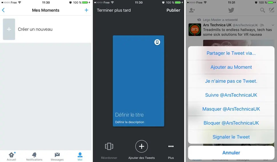 Twitter lance sa fonctionnalité "Moments" sur son application iOS