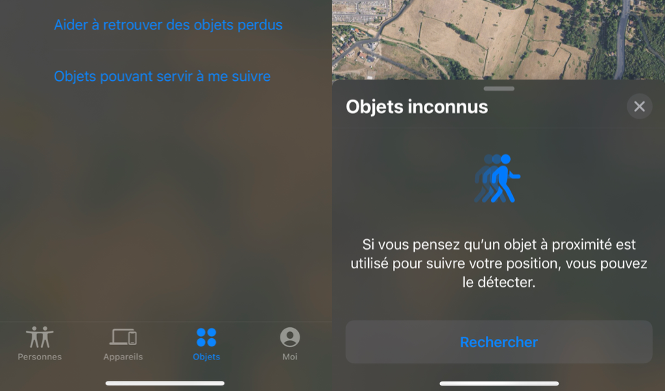 Comment scanner les objets qui peuvent vous suivre au sein de Localiser sous iOS 15.2