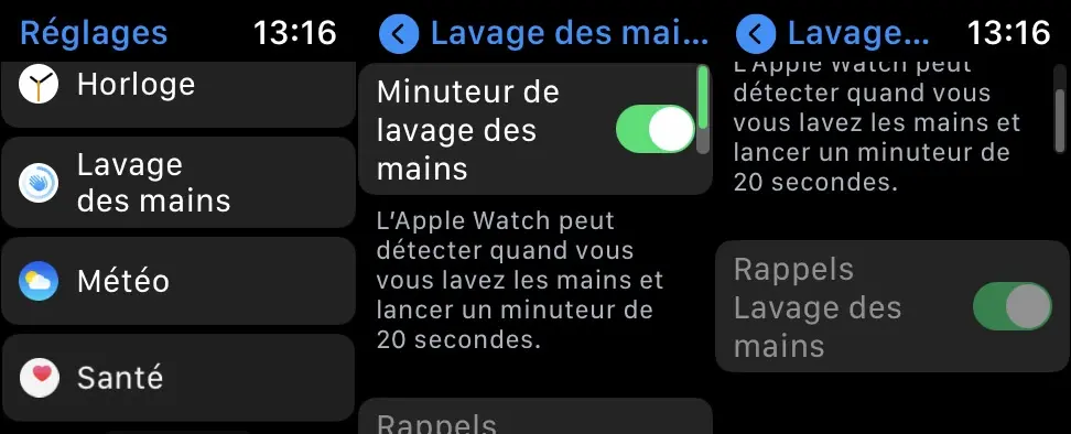 watchOS7 se lave toujours bien les mains !