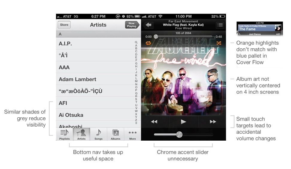 Concept : repenser la musique pour iOS 7