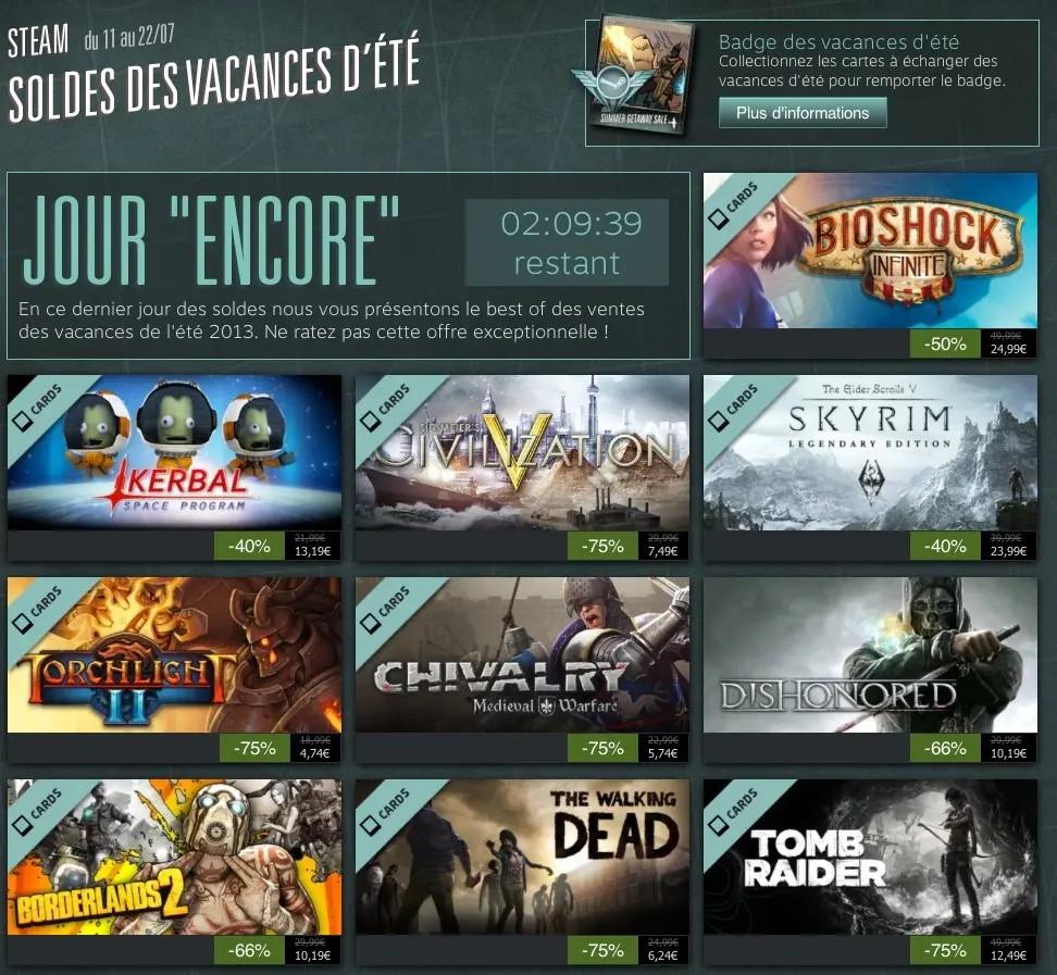 Bon plan : grosses promos Steam sur Civ V, Walking Dead et Borderlands 2