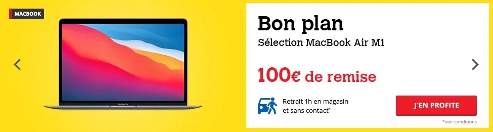 Promos : 100€ de remise sur les MacBook Air M1 chez Darty et à la Fnac