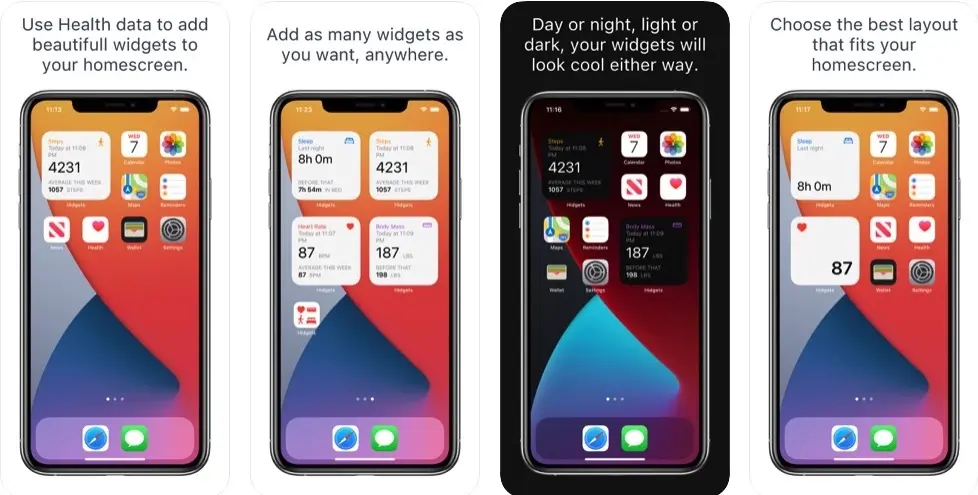 Hidgets : un widget pour afficher les données de Santé sur iOS 14