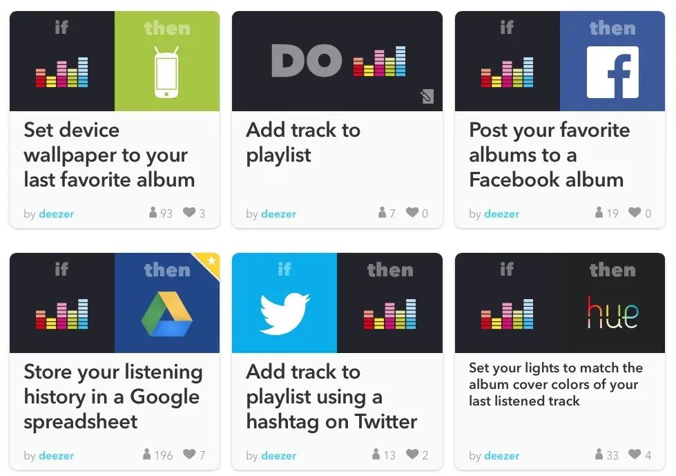 Deezer tente de se différencier en s'intégrant avec IFTTT