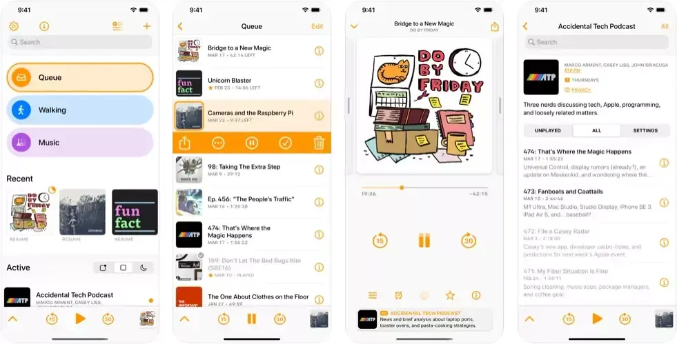 Une nouvelle interface pour le lecteur de podcasts Overcast