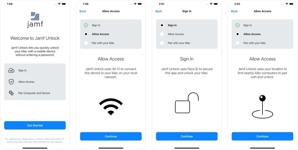 Jamf Unlock permet l'authentification sur Mac via Face ID/Touch ID