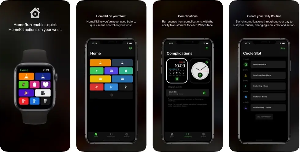 HomeRun ajoute des icônes pour contrôler les périphériques HomeKit sur Apple Watch